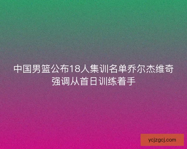 中国男篮公布18人集训名单乔尔杰维奇强调从首日训练着手